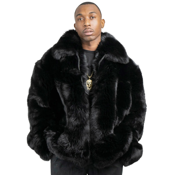 Men Full Skin Fox Fur Bomber
