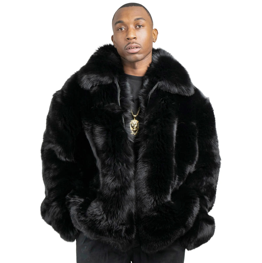 Men Full Skin Fox Fur Bomber