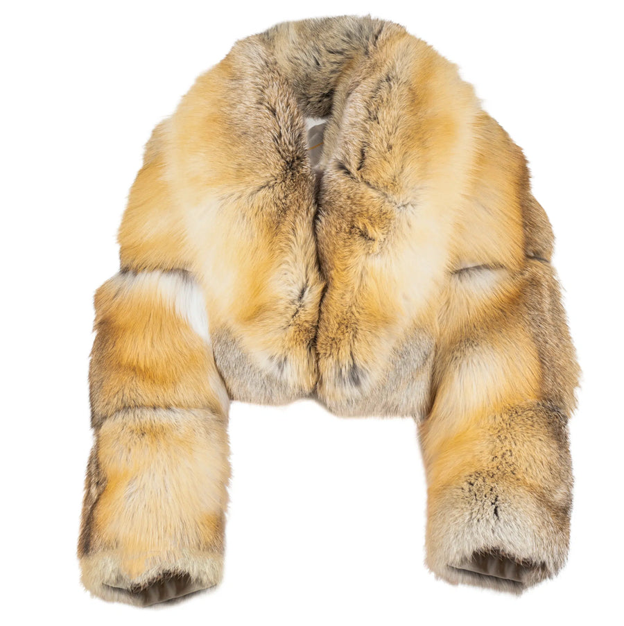 Full Skin Cropped Fox Bolero with Full Collar