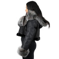Cropped Shearling with Fox Trims