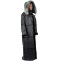 Women Full-Length Shearling with Fox Trim Hood
