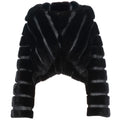 Sculpted Stripe Mink Bolero
