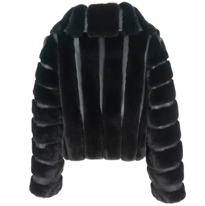 Sculpted Stripe Mink Bolero