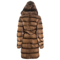 Full Length Mink Hooded Coat