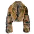 Full Skin Cropped Fox Bolero with Full Collar