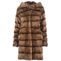 Full Length Mink Hooded Coat