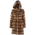 Full Length Mink Hooded Coat