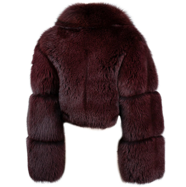 Full Skin Cropped Fox Bolero with Full Collar