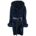 Mink Full Length Coat with Fox Fur Trim