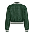 Cropped Leather Baseball