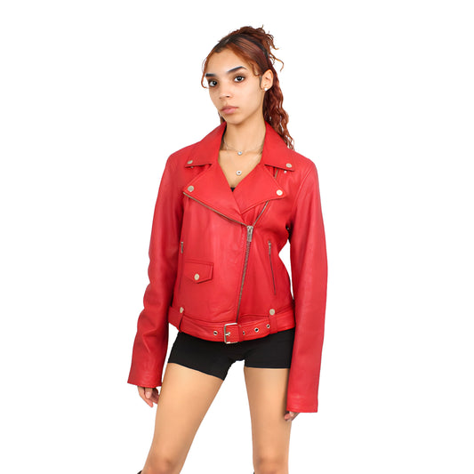 Women Classic Moto Jacket