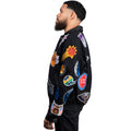 Jeff Hamilton NBA Collage Wool and Leather Jacket