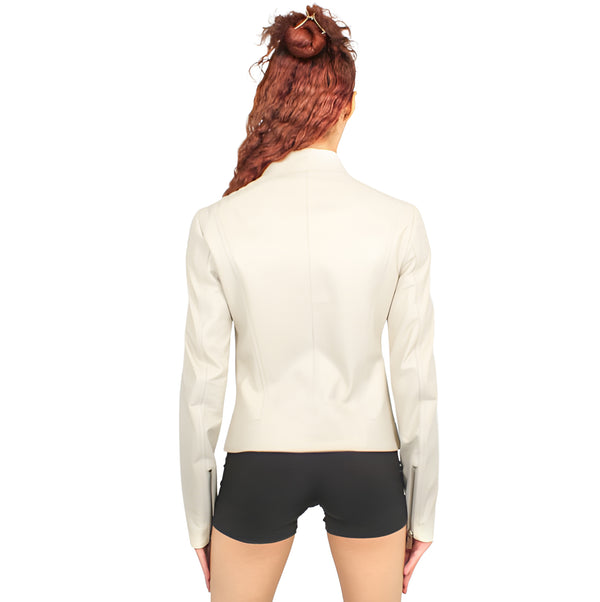 Lambskin Fitted Biker Jacket