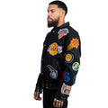Jeff Hamilton NBA Collage Wool and Leather Jacket