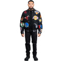 Jeff Hamilton NBA Collage Wool and Leather Jacket