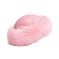 Leather Hat with Fox Trim