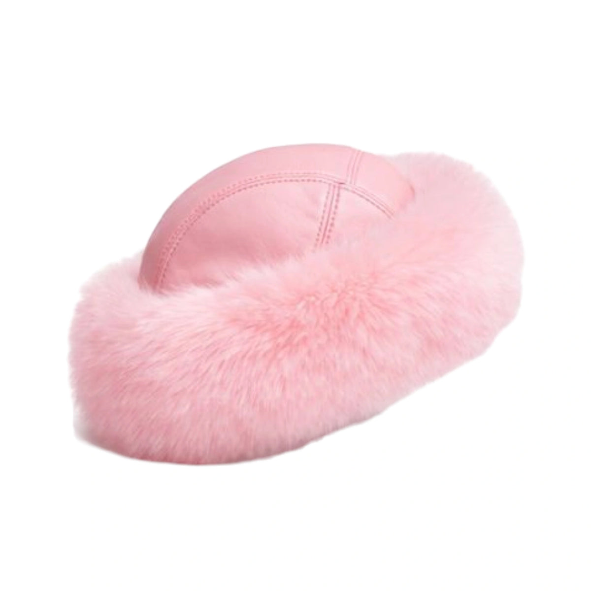 Leather Hat with Fox Trim – Daniel's Leather