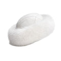 Leather Hat with Fox Trim