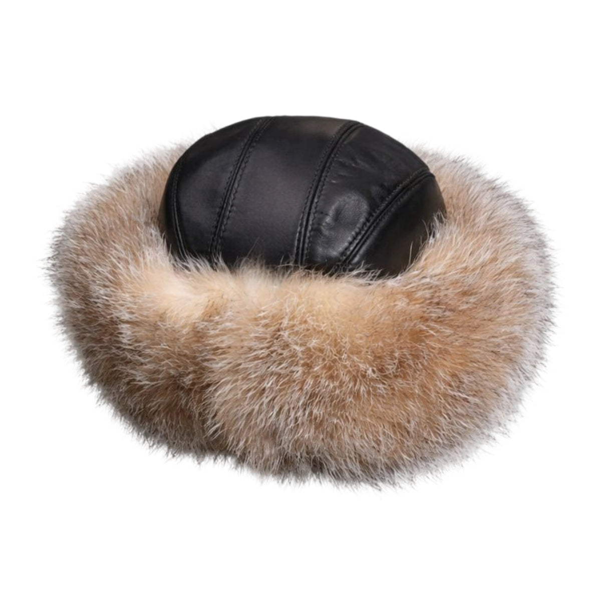 Leather Hat with Fox Trim – Daniel's Leather