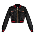 Cropped Leather Baseball