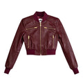 Cropped Leather Baseball