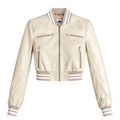 Cropped Leather Baseball