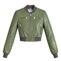 Cropped Leather Baseball