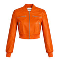 Cropped Leather Baseball