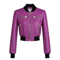 Cropped Leather Baseball
