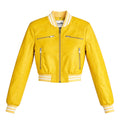Cropped Leather Baseball