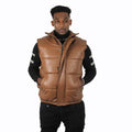 Leather Goose Bubble Vest