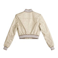 Cropped Leather Baseball
