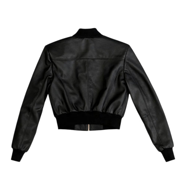 Cropped Leather Baseball
