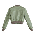 Cropped Leather Baseball