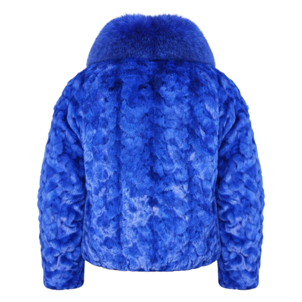 Men's Mink Bomber with Fox Collar