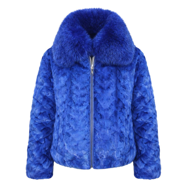 Men's Mink Bomber with Fox Collar