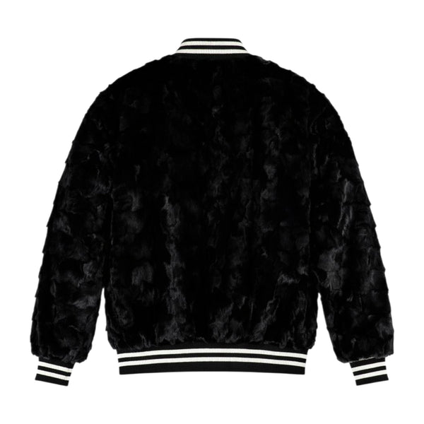 Baseball Mink Bomber Jacket