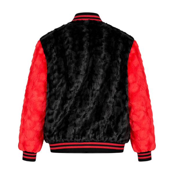 Baseball Mink Bomber Jacket