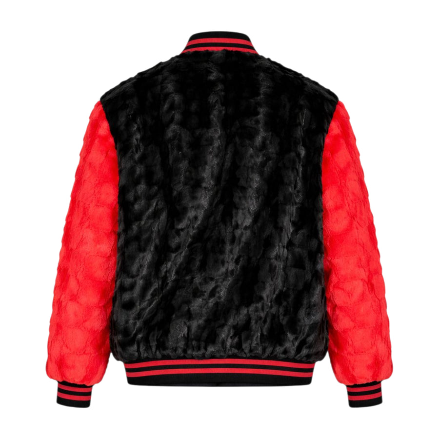 Baseball Mink Bomber Jacket