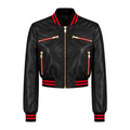 Cropped Leather Baseball