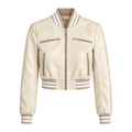 Cropped Leather Baseball