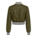 Cropped Leather Baseball
