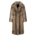 Long Crystal Feathered Fox Coat