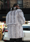 3/4 Grey Section Mink with Chinchilla Collar