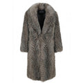 Long Crystal Feathered Fox Coat