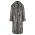 Long Crystal Feathered Fox Coat