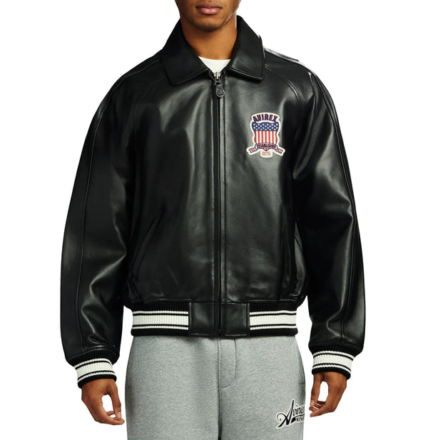 Men's Avirex Icon Leather Jacket Fall 2026