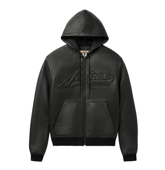 Avirex Leather Hoodie
