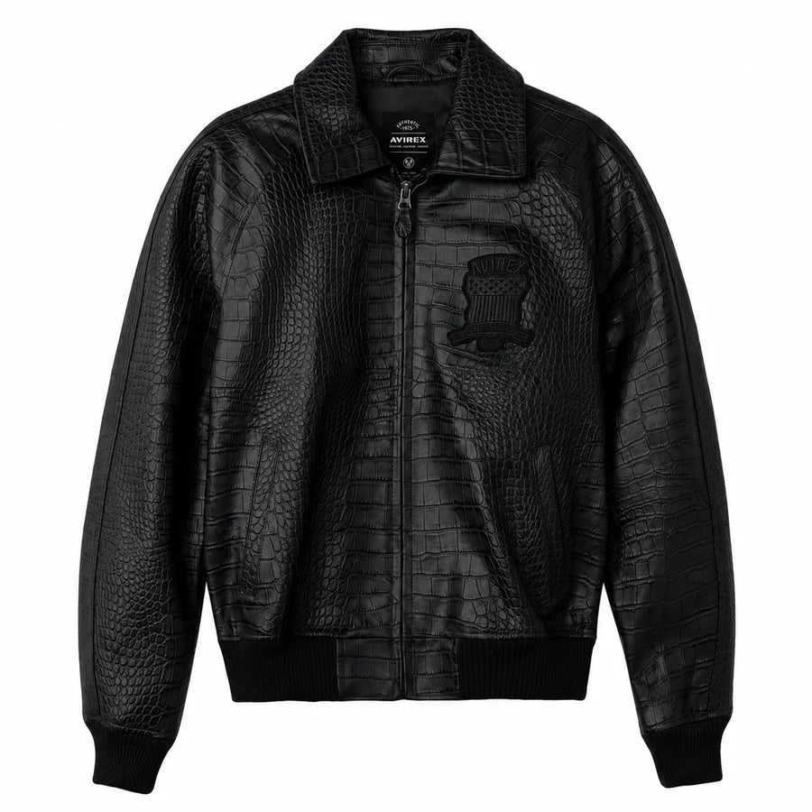 Men's Camo Avirex Icon Leather Jacket 2026