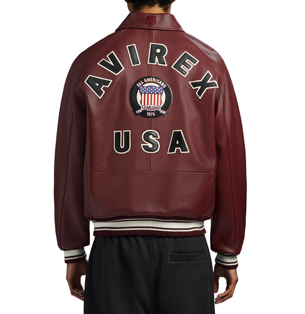 Men's Exclusive Avirex Icon Leather Jacket  2026
